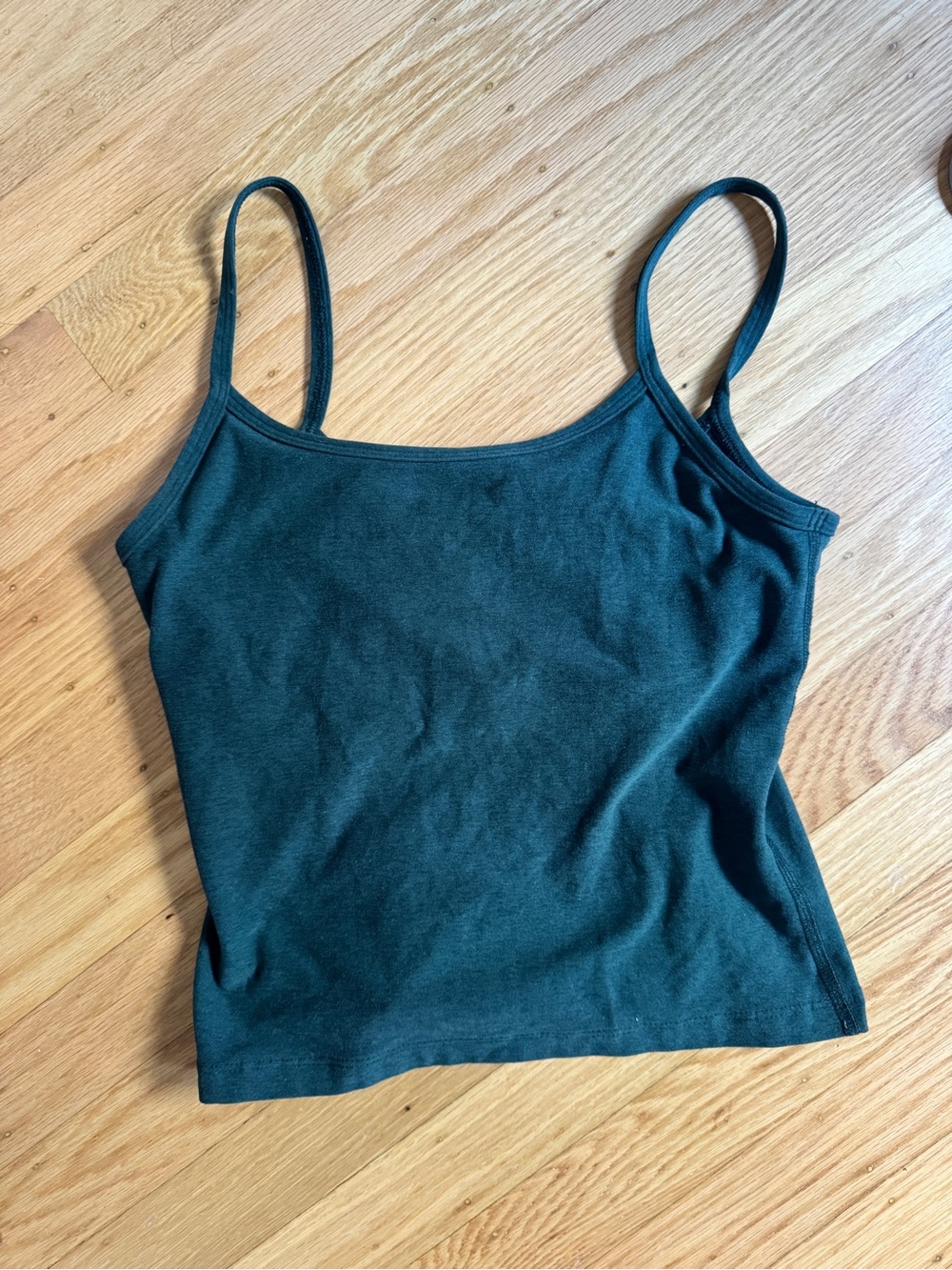Beyond Yoga Dark Green Spaghetti Strap Crop Top